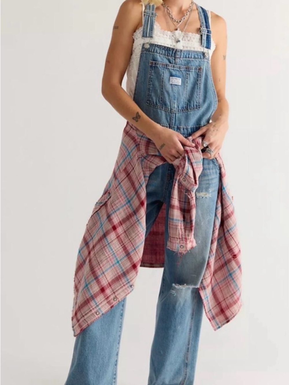 Levi's Light Blue Denim Overalls with Front Bib